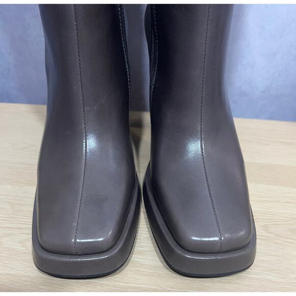 Jeffrey Campbell Womens Leather Maximal High Block Heel Boots Olive Size 9.5 - Picture 7 of 12